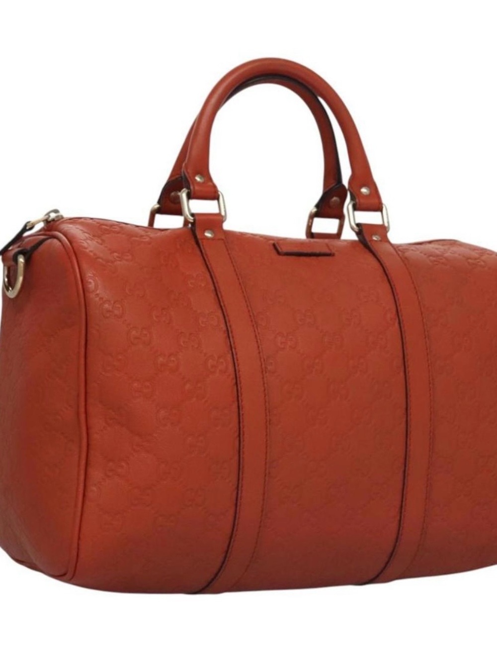 🧡 ✨ Gucci Guccissima GG Boston Leather Bag – Orange ✨ 🧡